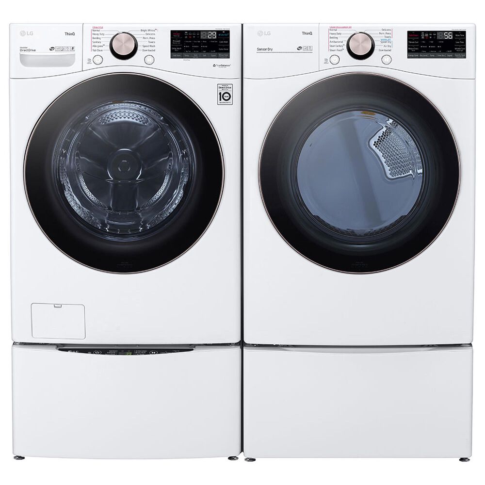 LG 7.4 Cu. Ft. Front Load Gas Dryer with TurboSteam in White, , large