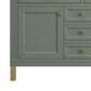 James Martin Chicago 48" Single Bathroom Vanity in Smokey Celadon with 3 cm Carrara White Marble Top and Rectangular Sink, , large