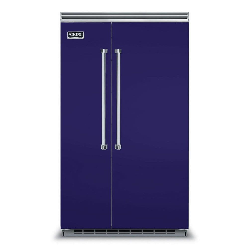 Viking VIRERARH28 3 Piece Kitchen Appliances Package with Bottom Freezer  Refrigerator and Gas Range in Blue