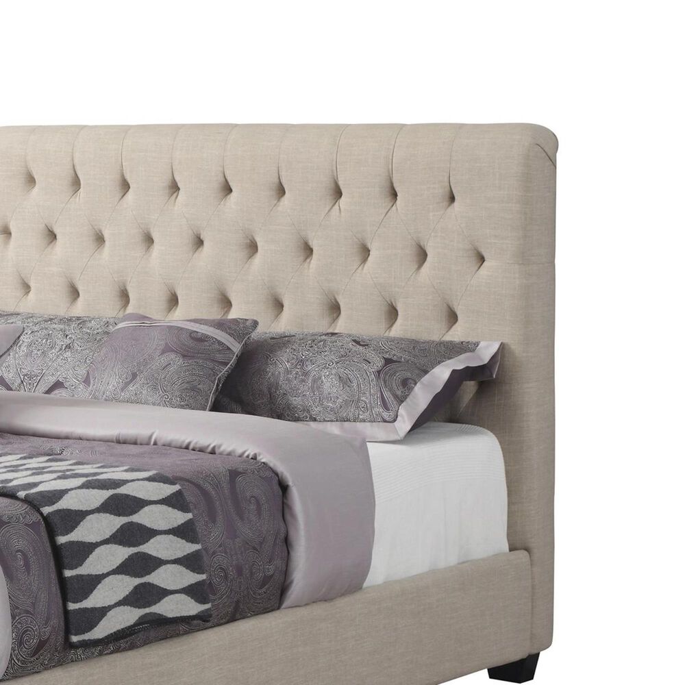 Pacific Landing Chloe King Upholstered Bed in Neutral, , large