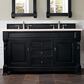 James Martin Brookfield 60" Double Bathroom Vanity in Antique Black with 3 cm Eternal Marfil Quartz Top and Rectangle Sink, , large