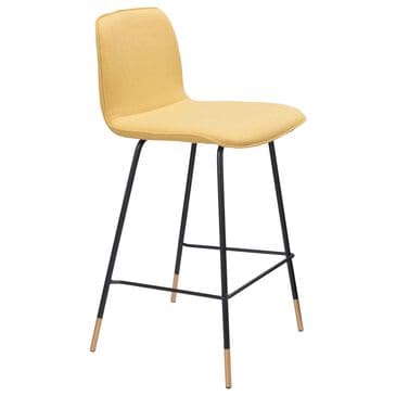Zuo Modern Var Counter Stool in Yellow and Black, , large