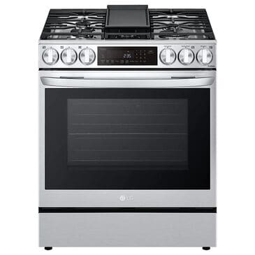 LG 6.3 Cu. Ft. Convection InstaView Dual Fuel Slide-In Range in Print Proof Stainless Steel, , large