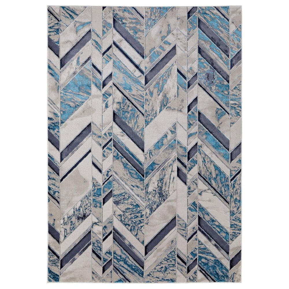 Feizy Rugs Indio 8" x 10" Navy and Beige Area Rug, , large