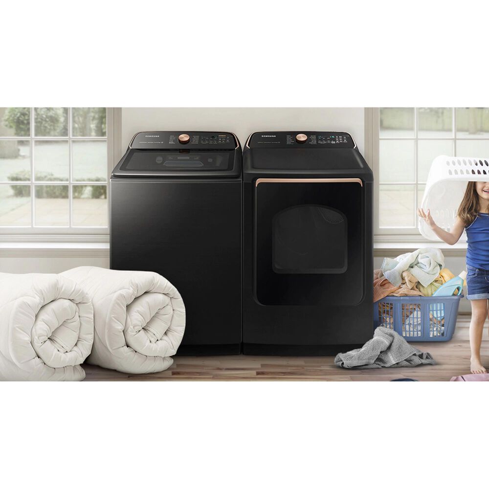 Samsung 5.5 Cu. Ft. Smart Top Load Washer with Auto Dispense System in Brushed Black, , large