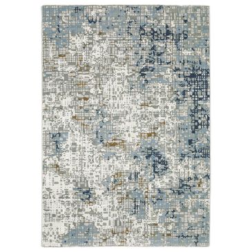 Oriental Weavers Easton Bold Abstract 9"10" x 12"10" Blue Area Rug, , large