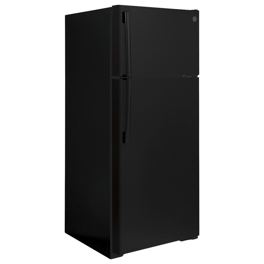 GE Appliances 17.5 Cu. Ft. Freestanding Energy Star Top Freezer Refrigerator in Black, , large
