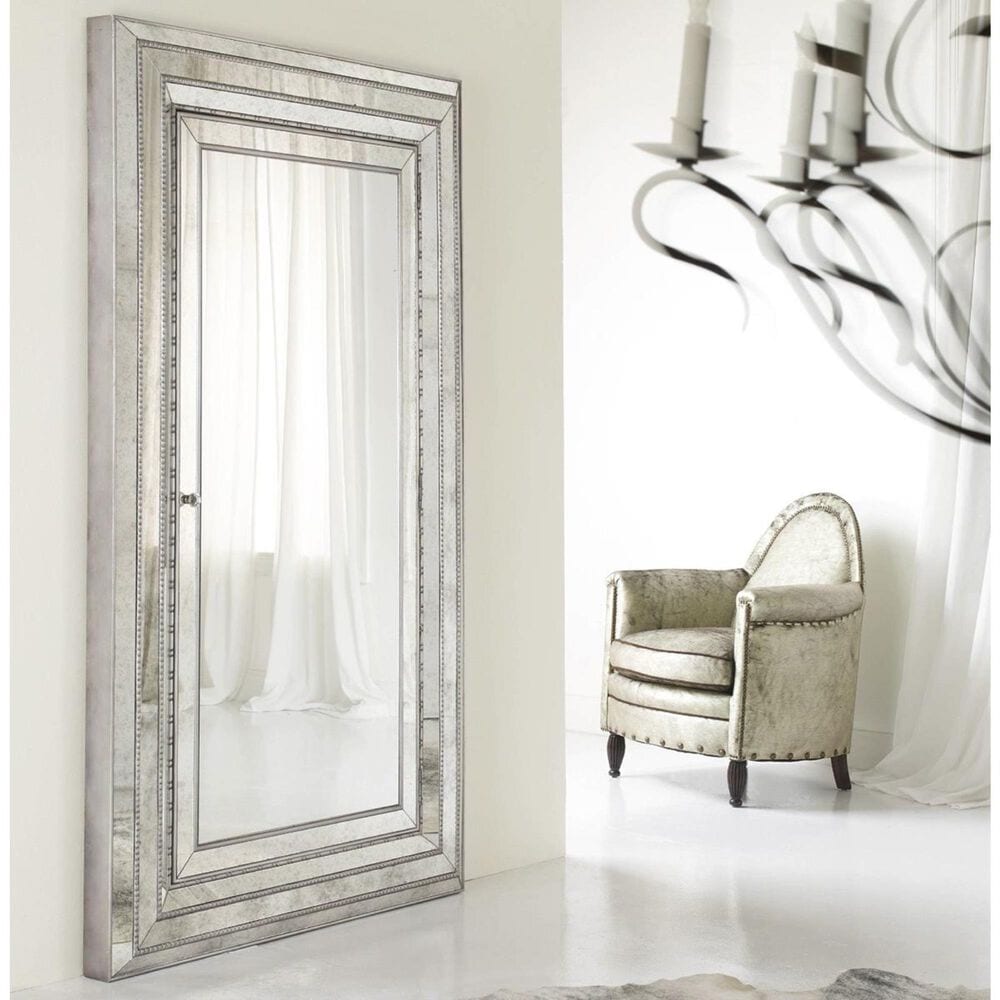 Hooker Furniture Melange Glamour Floor Mirror with Jewelry Storage, , large