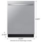 Samsung 24" Built-In 46 dBA Dishwasher in Fingerprint Resistant Stainless Steel, , large