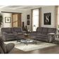 Catnapper Reyes Manual Lay Flat Reclining Sofa in Graphite, , large