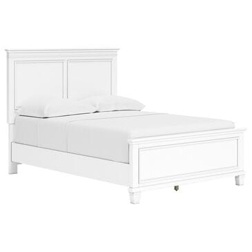 Signature Design by Ashley Fortman Full Panel Bed in White, , large