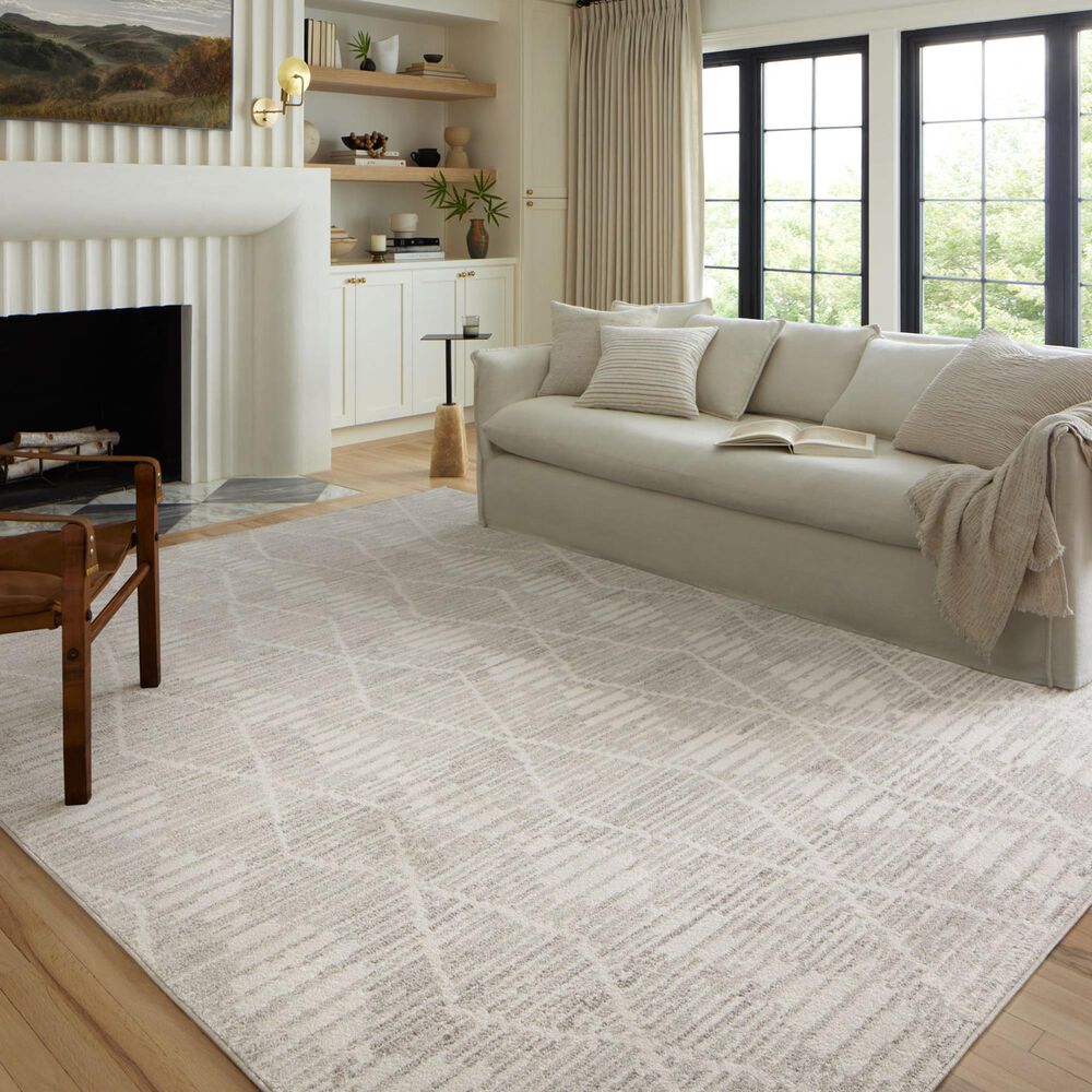 Loloi II Kamala 7&#39;10&quot; x 10&#39; Ivory and Silver Area Rug, , large