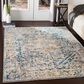 Surya Presidential PDT-2300 7"9" x 10"3" Blue, Gray and Orange Area Rug, , large