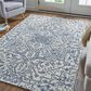 Feizy Rugs Belfort 9" x 12" Ivory and Navy Area Rug, , large