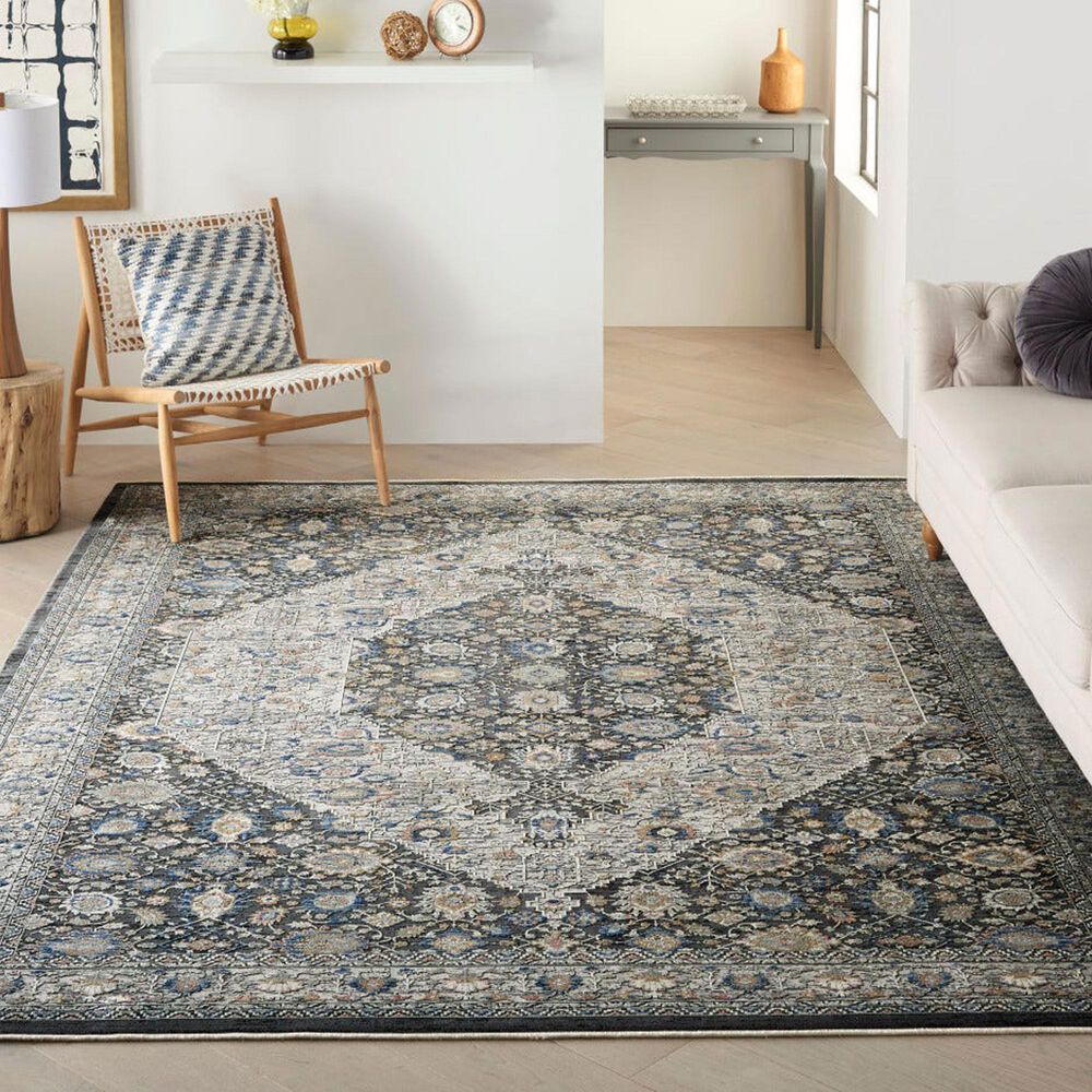 Nourison Starry Nights STN11 10&#39; x 13&#39; Grey and Blue Area Rug, , large