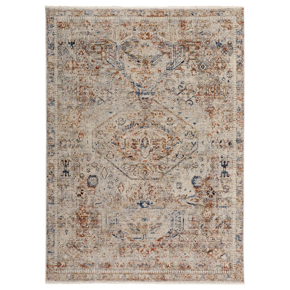 Feizy Rugs Kaia 12" x 15" Gray and Multicolor Area Rug, , large