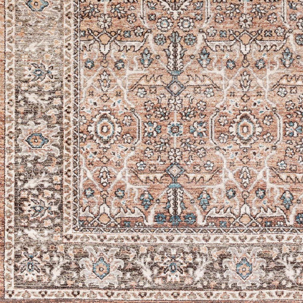 Surya Carlisle Oriental 2&#39;11&quot; x 10&#39; Dusty Pink, Medium Brown, Light Gray, Pale Blue, Brown and Cream Runner, , large