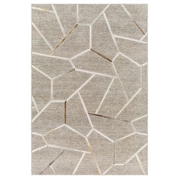 Surya Eloquent 5" x 7"6" Medium Gray, Light Beige and Black Area Rug, , large