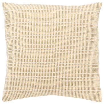 Rizzy Home 20" x 20" Geometric Polyester Filled Throw Pillow in Yellow and Natural, , large