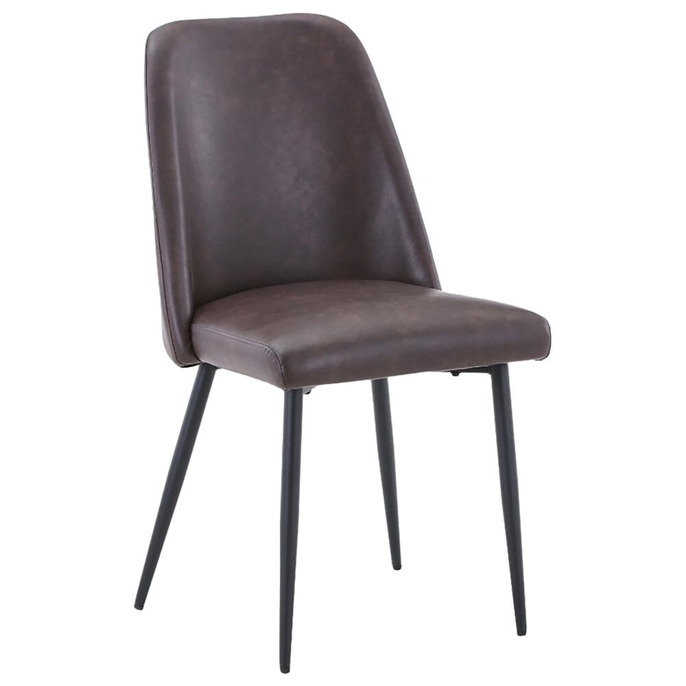 Waltham Maddox Side Chair with Dark Brown Cushion, , large