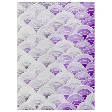 Dalyn Rug Company Seabreeze Geometric 8" Round Violet Area Rug, , large