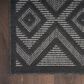 Nourison Versatile 9" x 12" Charcoal and Black Indoor/Outdoor Area Rug, , large