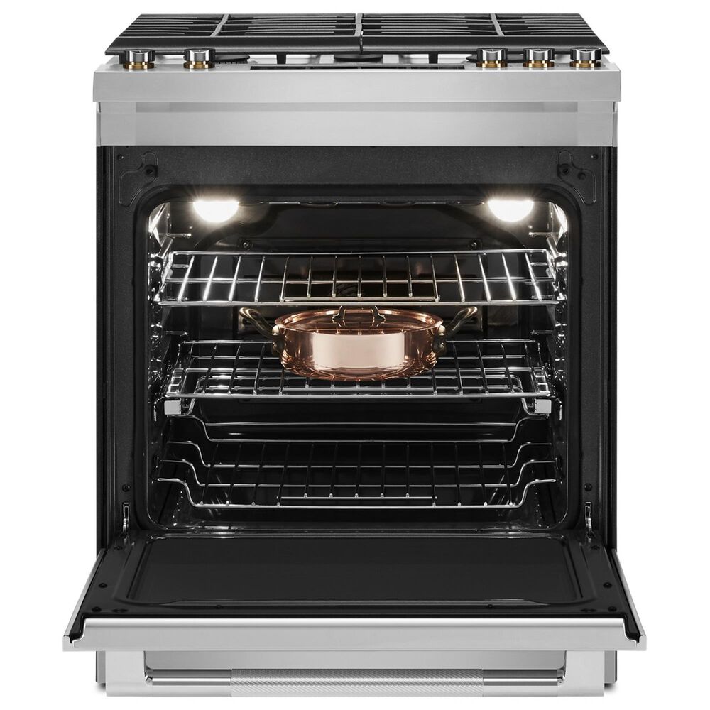 Whirlpool 6.8 Cu. Ft. Slide-In Dual Fuel Range in Stainless Steel and Black, , large