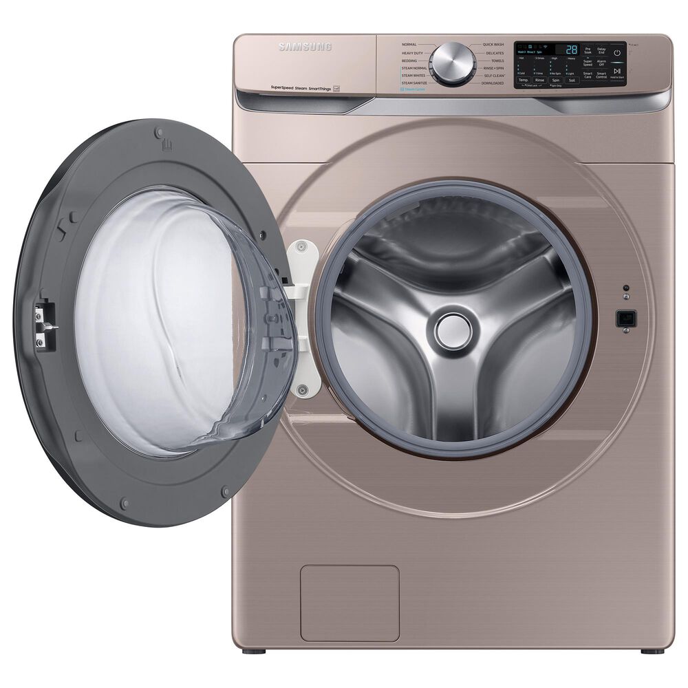 Samsung 4.5 Cu. Ft. Smart Front Load Washer with 27&quot; Pedestal in Champagne, , large