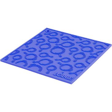 Lodge Cast Iron Silicone Trivet with Skillet Pattern in Blue, , large