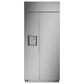 Monogram 36" Smart Built-In Side by Side Refrigerator with Dispenser in Stainless Steel, , large
