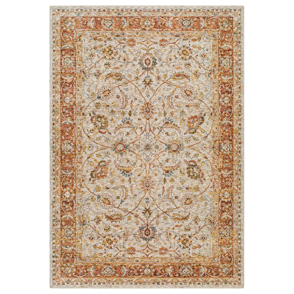 Surya Mona Lisa 12" x 15" Tan, Mustard, Brick Red, Burgundy, Olive, Sage and Dark Blue Area Rug, , large