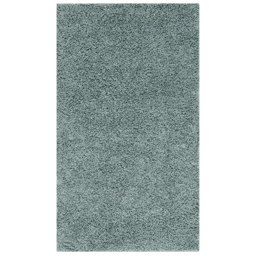 Safavieh Athens Shag SGA119D-3 3" x 5" Seafoam Area Rug, , large