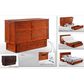 New Day Furniture Clover Murphy Cabinet Bed and Mattress in Cherry, , large