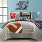 Triangle Home Fashions American Football 5-Piece Full/Queen Quilt Set in Gray, , large