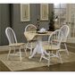 Pacific Landing Round Drop Leaf Dining Table in White and Natural - Table Only, , large
