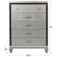 New Heritage Design Valentino 5-Drawer Chest in Silver, , large