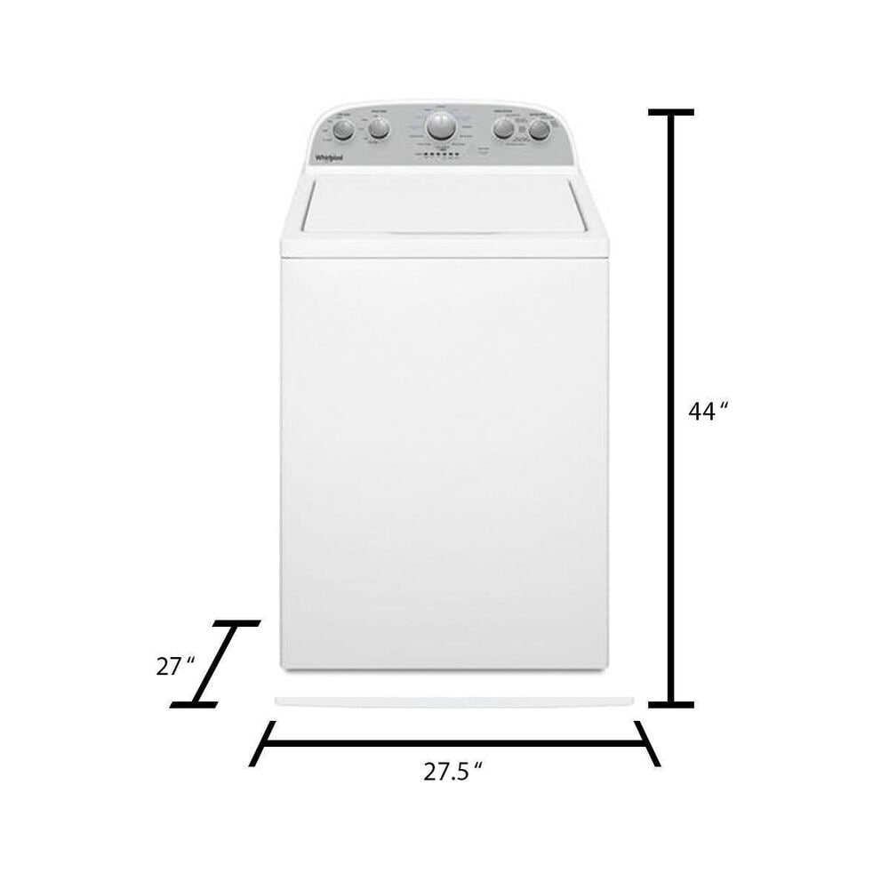 Whirlpool 3.9 Cu. Ft. Top Load Washer and a 7 Cu. Ft. Electric Dryer in White, , large