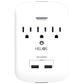 MetraAV Helios 3 Outlet Wall Tap Surge Protector with 2 USB Charging Ports, , large