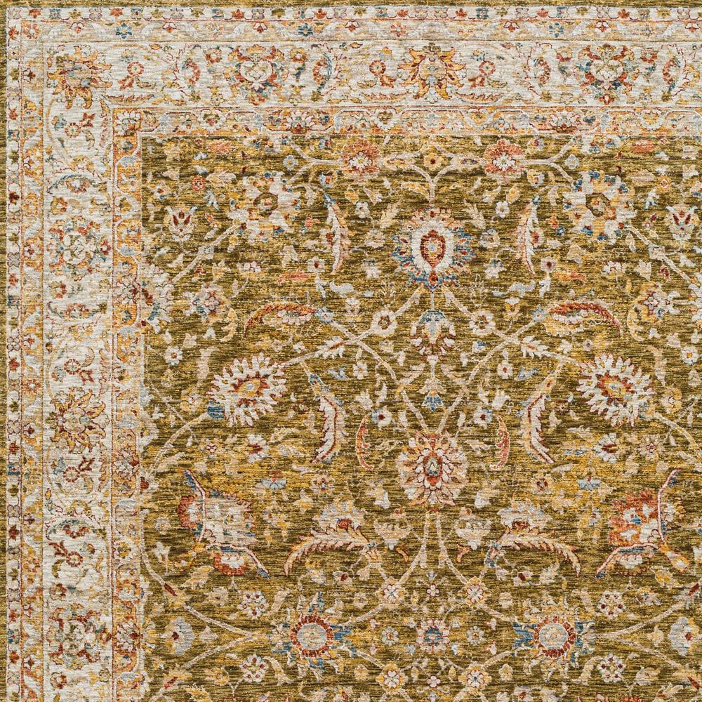 Surya Mona Lisa 6&#39;7&quot; x 9&#39;6&quot; Olive, Mustard, Tan, Brick Red, Burgundy, Sage and Dark Blue Area Rug, , large