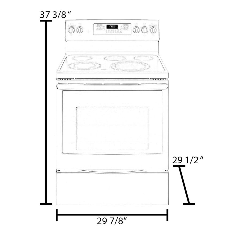 Cafe 30&quot; Slide-In Double Oven Electric Range in Matte White, , large
