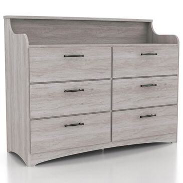 Furniture of America Kingsley 6-Drawer Dresser in Coastal White, , large