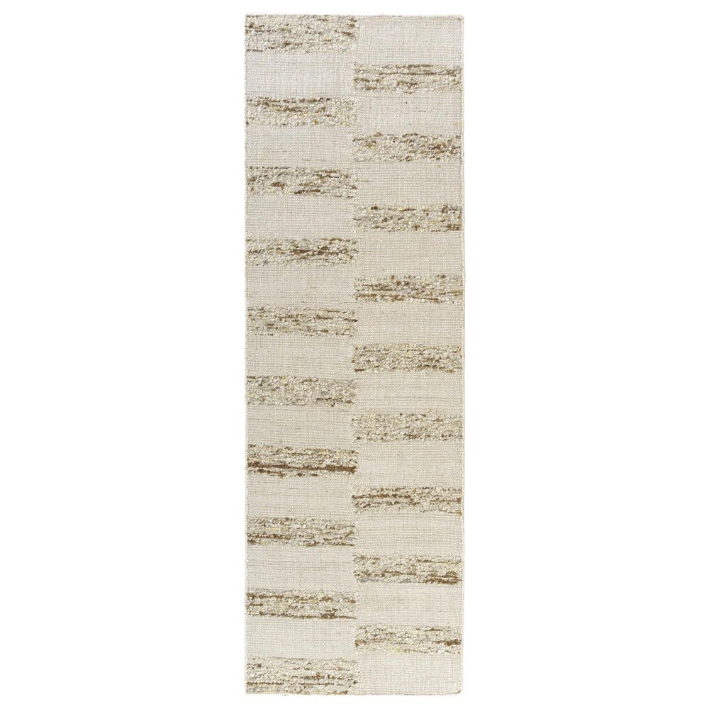 L&R Resources Geoblend 2"6" x 8" White and Beige Runner, , large