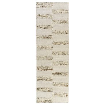 L&R Resources Geoblend 2"6" x 8" White and Beige Runner, , large