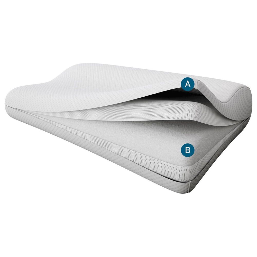 Tempur-Pedic Breeze Medium Standard Neck Pillow in White, , large