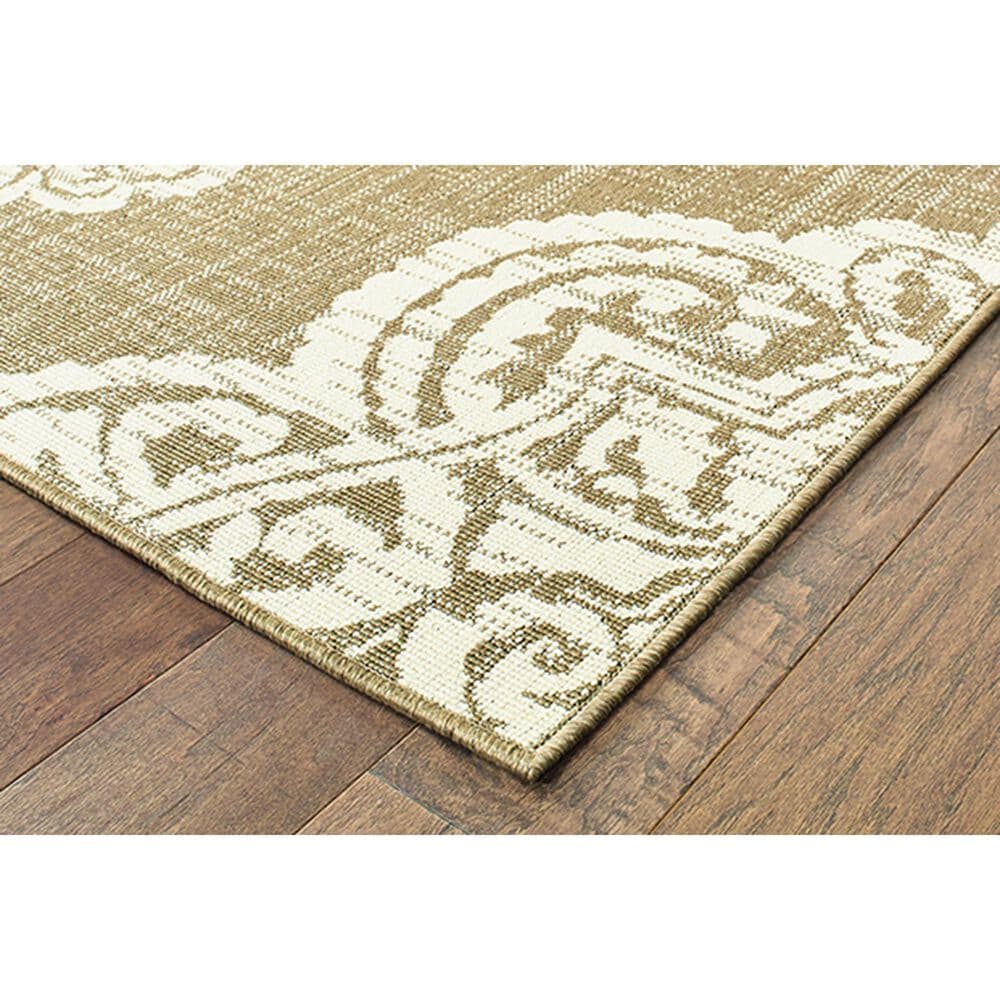 Oriental Weavers Marina 5929J 8&#39;6&quot; x 13&#39; Tan and Ivory Area Rug, , large
