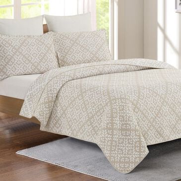 C and F Home 3-Piece King Quilt Set in Beige, , large