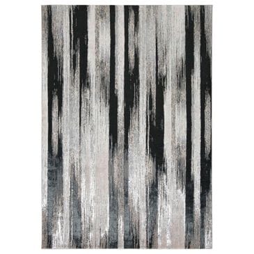 Feizy Rugs Micah 1"8" x 2"10" Black and Silver Area Rug, , large