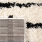 Safavieh Venus Shag VNS603A 4" x 6" Ivory and Black Area Rug, , large