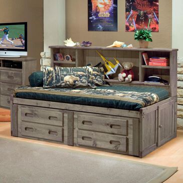 Timber Point Bunkhouse Twin Roomsaver Bed in Driftwood Gray, , large