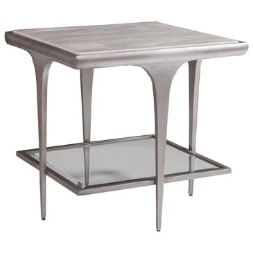 Artistica Metal Zephyr End Table in Gray, , large